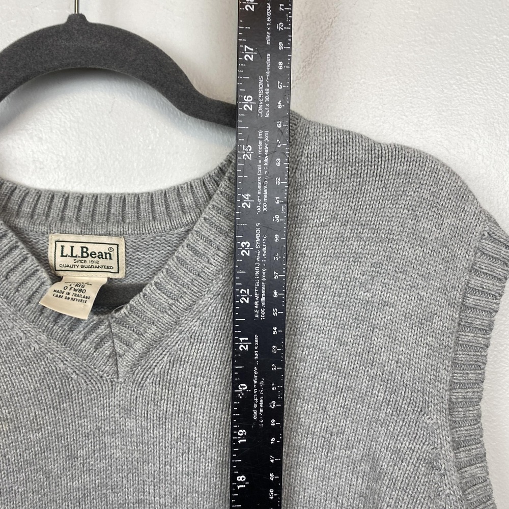 LL Bean V Neck Knit‎ Sweater Vest Mens Large - Picture 7 of 8
